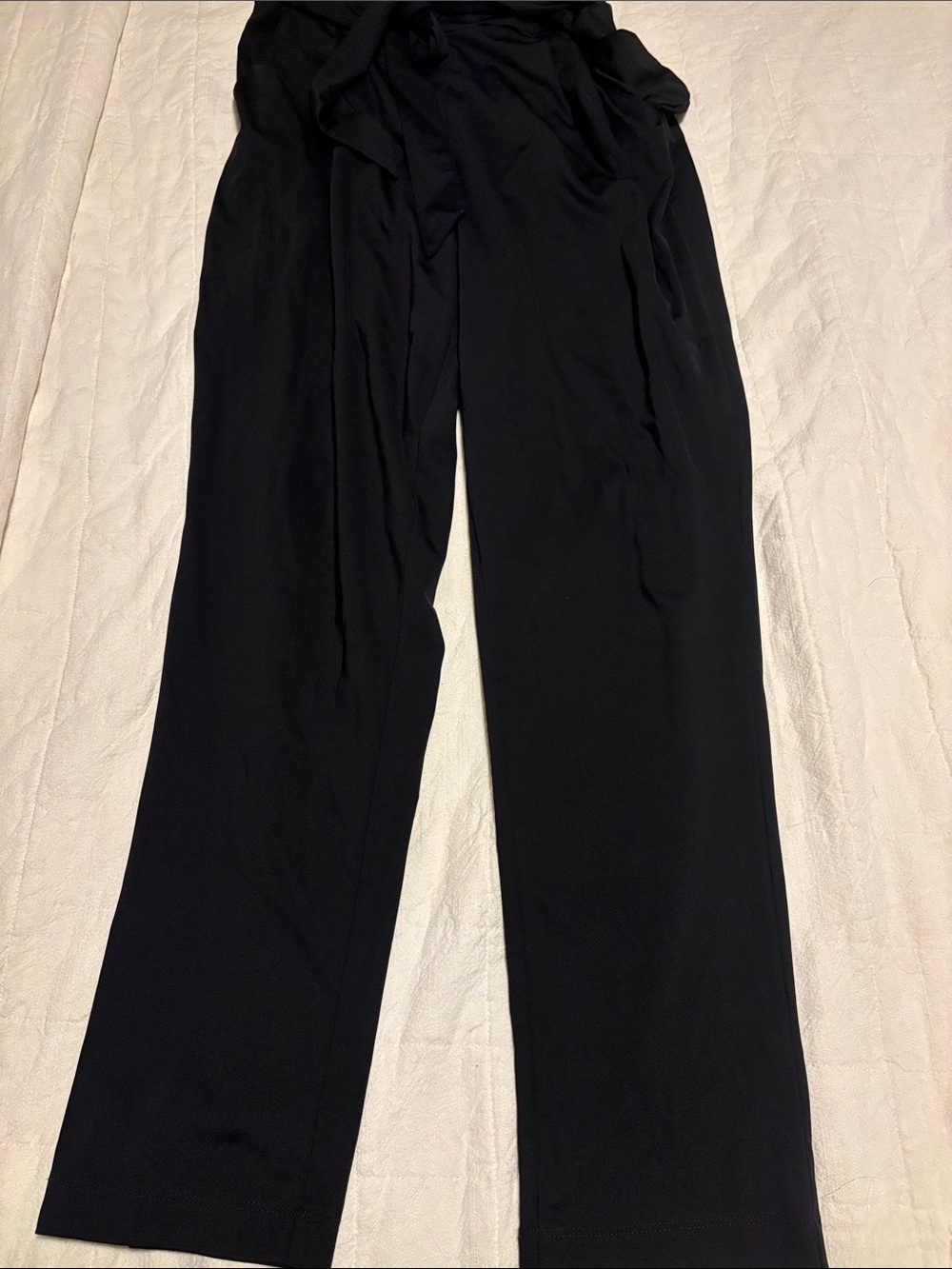 bagatelle Black Wide-Leg Paperbag Waist Pants